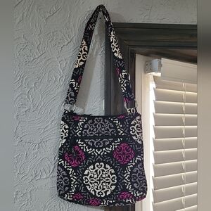 Vera Bradley Canterberry Magenta Pattern Hipster Crossbody Bag